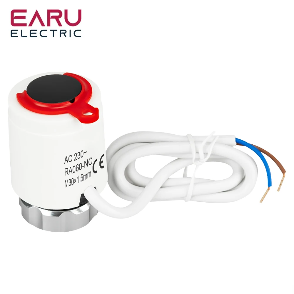 1/5/10 Pcs AC 230V Normally Closed NC M30*1.5mm Electric Thermal Actuator for Underfloor Heating TRV Thermostatic Radiator Valve