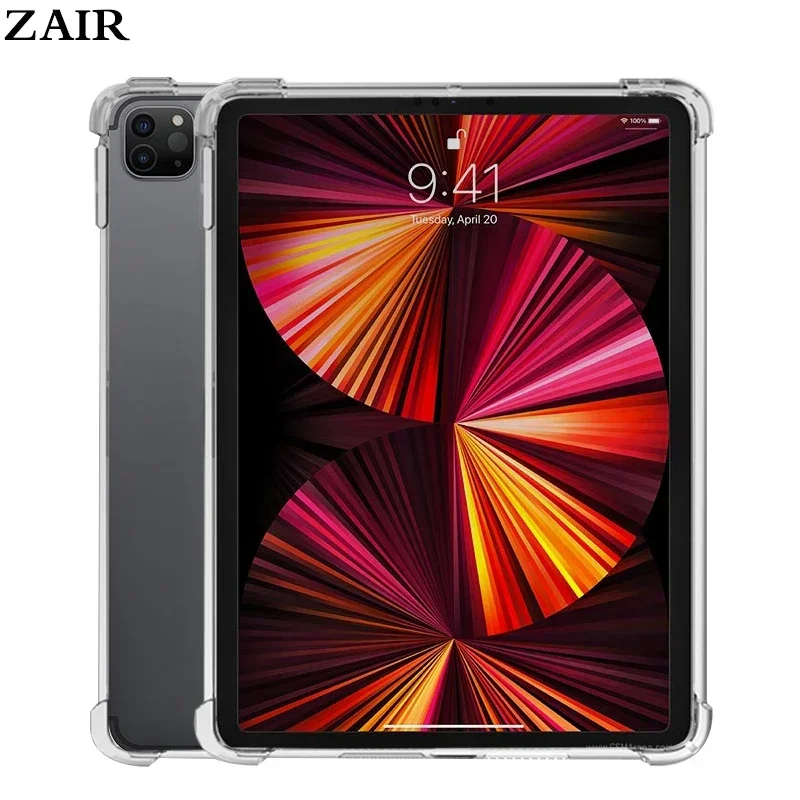 For New iPad Pro 11 2018 2020 2021 Case TPU Silicon Transparent Slim Cover For iPad Pro 11.0 inch A2301 A2459 Soft Cover