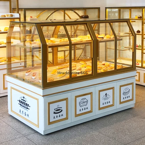 Customized Bread Display Cabinets Cake Counter Show Case Side Cabinet Commercial Island Cabinet