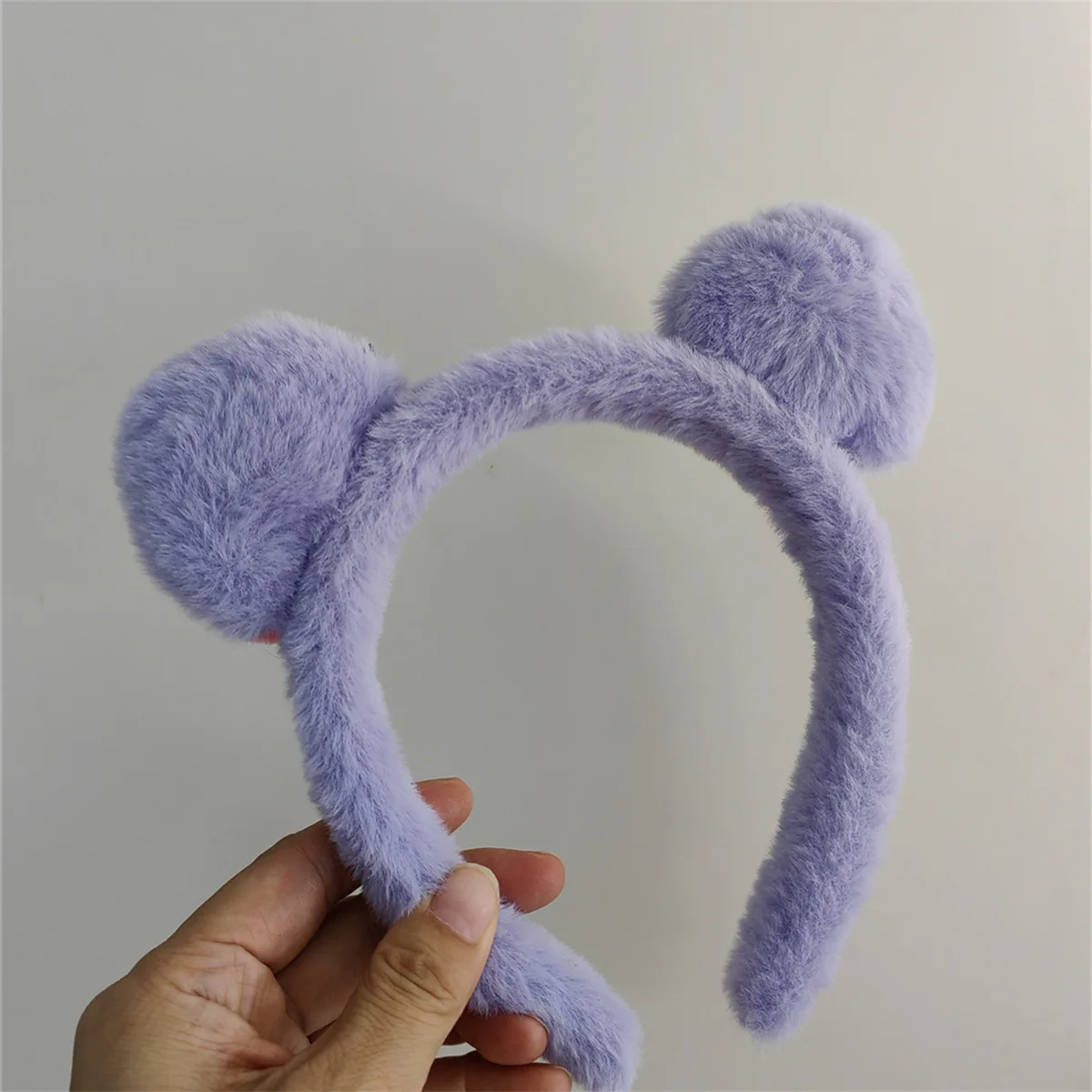 Fleece Cute Purple Strawberry Bear Ear Hairbands Girls Lovely Animal Headbands Cosplay Ornament Korean Fashion Hair Accessories