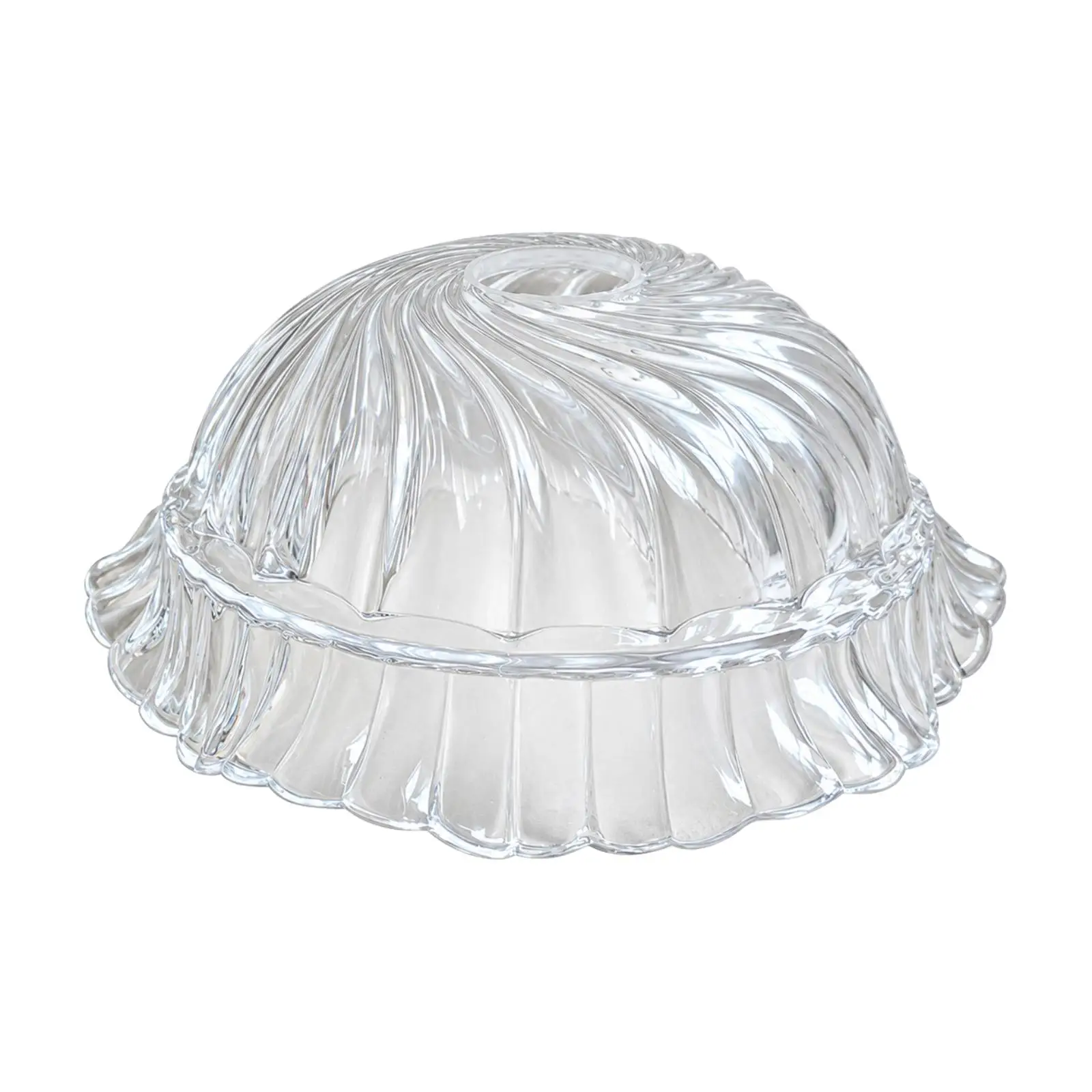 Clear Glass Pendant-Light Lampshade Elegant Fluted Glass Pendant Shade Easy to Install for Dining Areas, Kitchen Countertops,