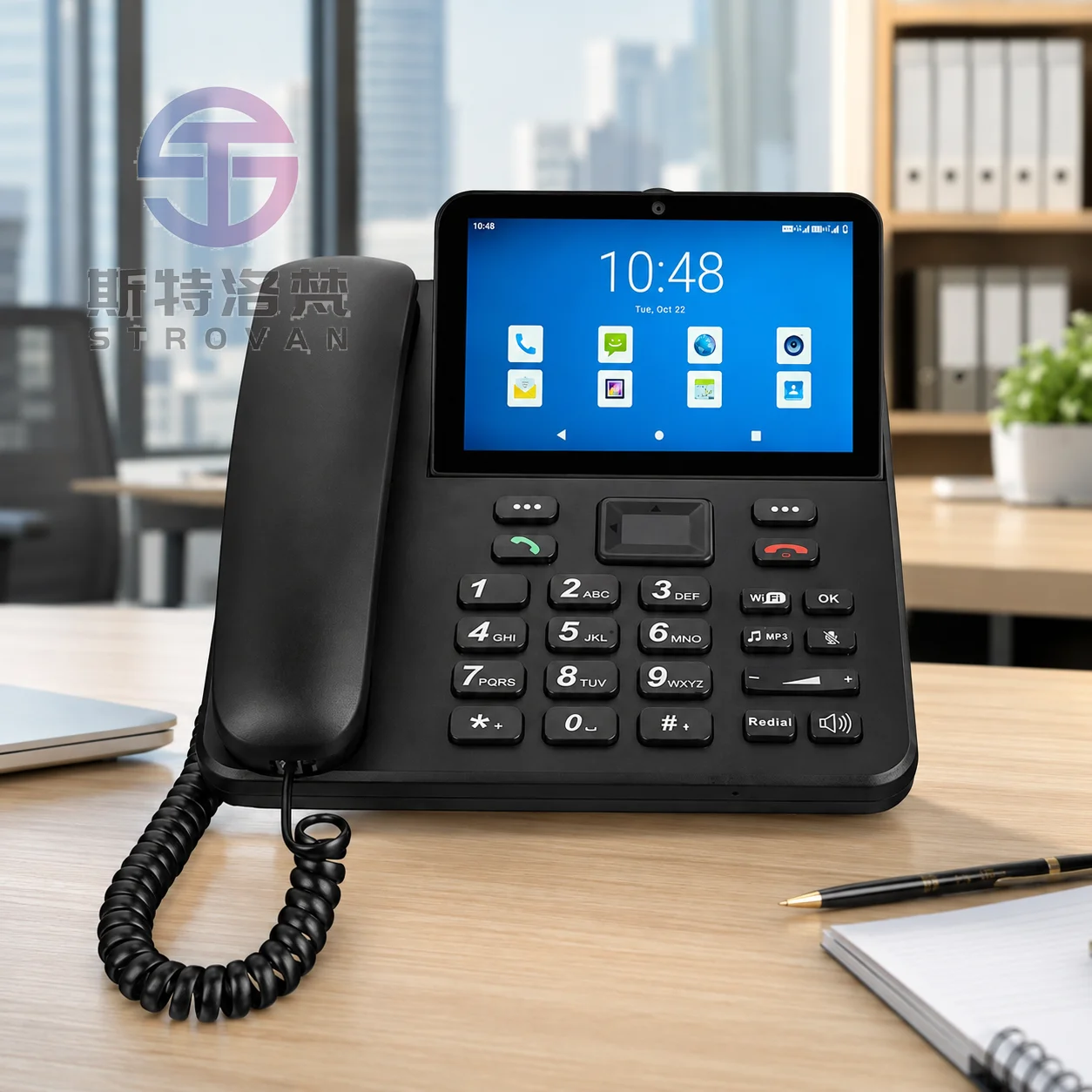 4G Fixed Wireless Telephone  ZT9300 Android Touch Screen Desktop Phone with WiFi Hotspot for Office & Home Use
