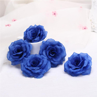 10pcs 8cm Royal Blue Artificial Rose Silk Flower Heads Decorative Flowers for Wedding Home Party Banquet Decoration