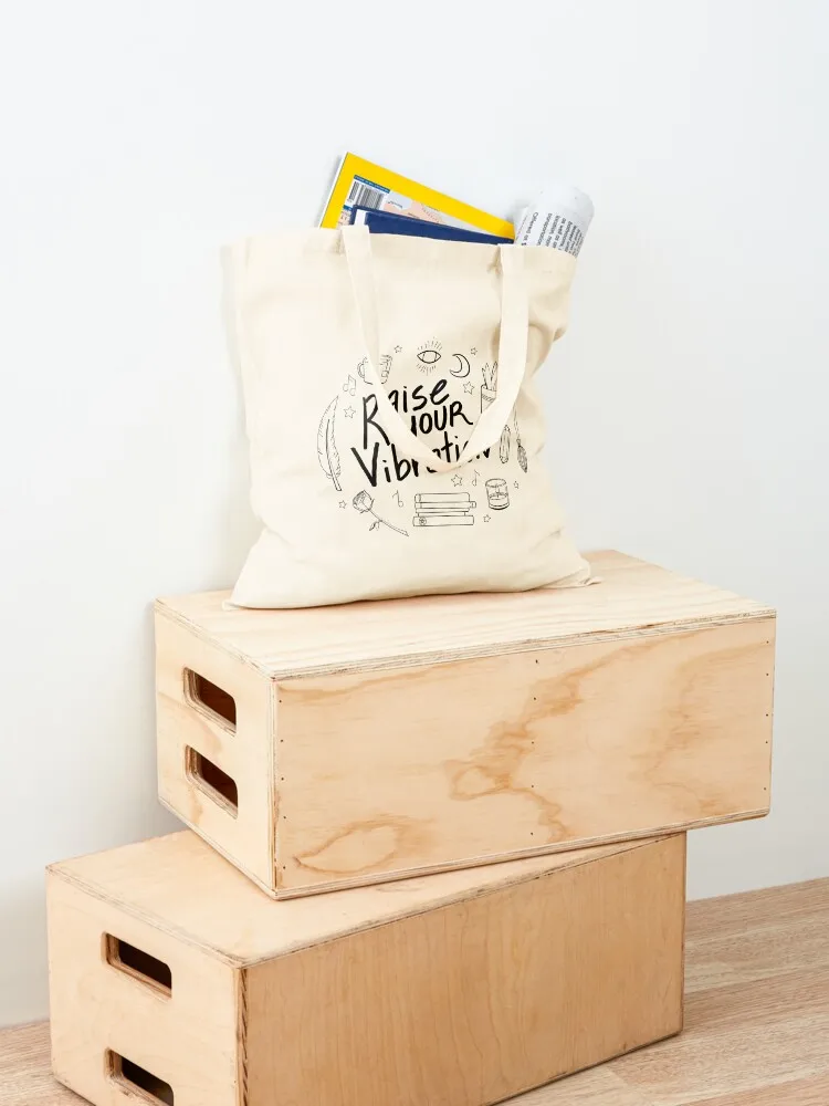Raise Your Vibration - witch Tote Bag tote bag men's Portable shopping bag bags for women tote women