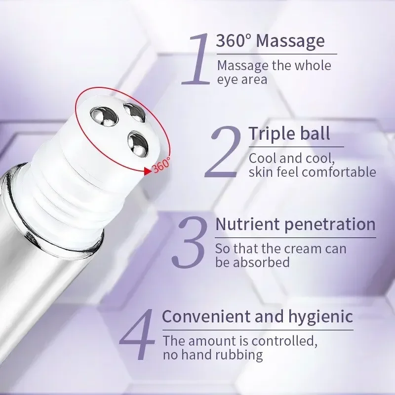 Rollerball Eye Cream Walking Beads Massage Eye Moisturizing Hydration Nourishing Eyes Serum to Lighten Eye Lines and Bags