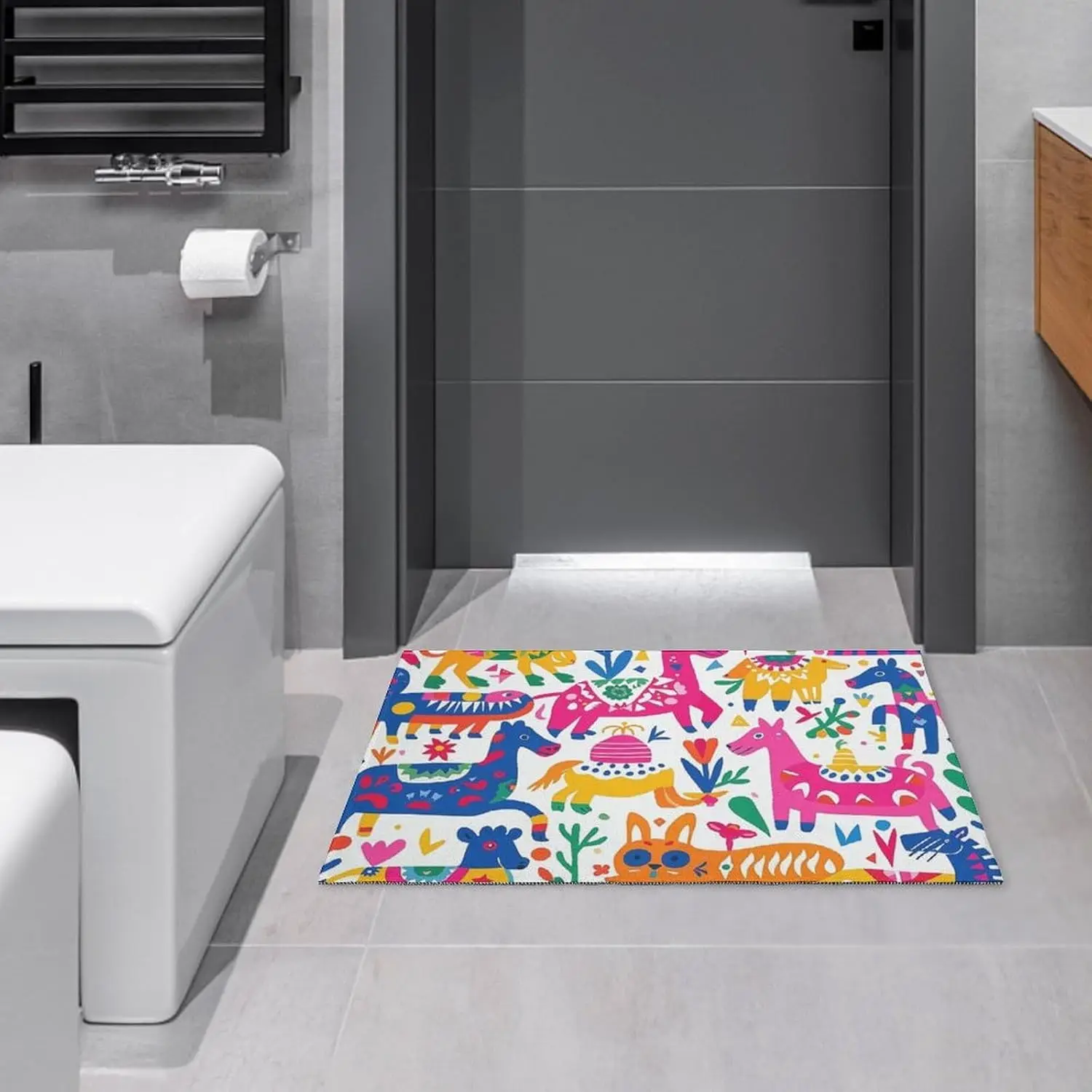 

Crystal velvet carpetMexican Animals Area Rug for Living Room Non Slip Furry Carpet Indoor Machine Washable Rug Entryway F