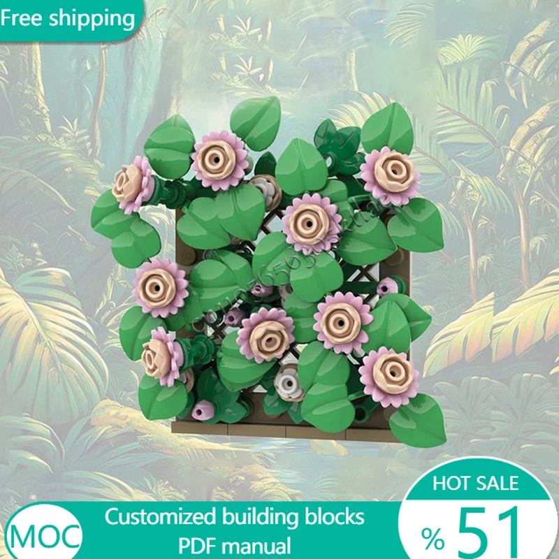 86 PCS Flowers Bindweed MOC Customize Modular Building Block Popular Model Technology Brick Design Kids DIY Holiday Toy Gifts