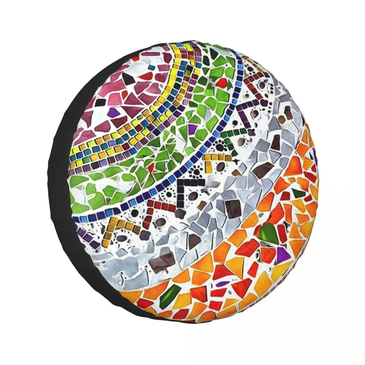 

Custom Gaudi Barselona Mosaic Spare Tire Cover for Jeep SUV RV 4WD Pajero 4x4 Wheel Protector Covers 14" 15" 16" 17" Inch