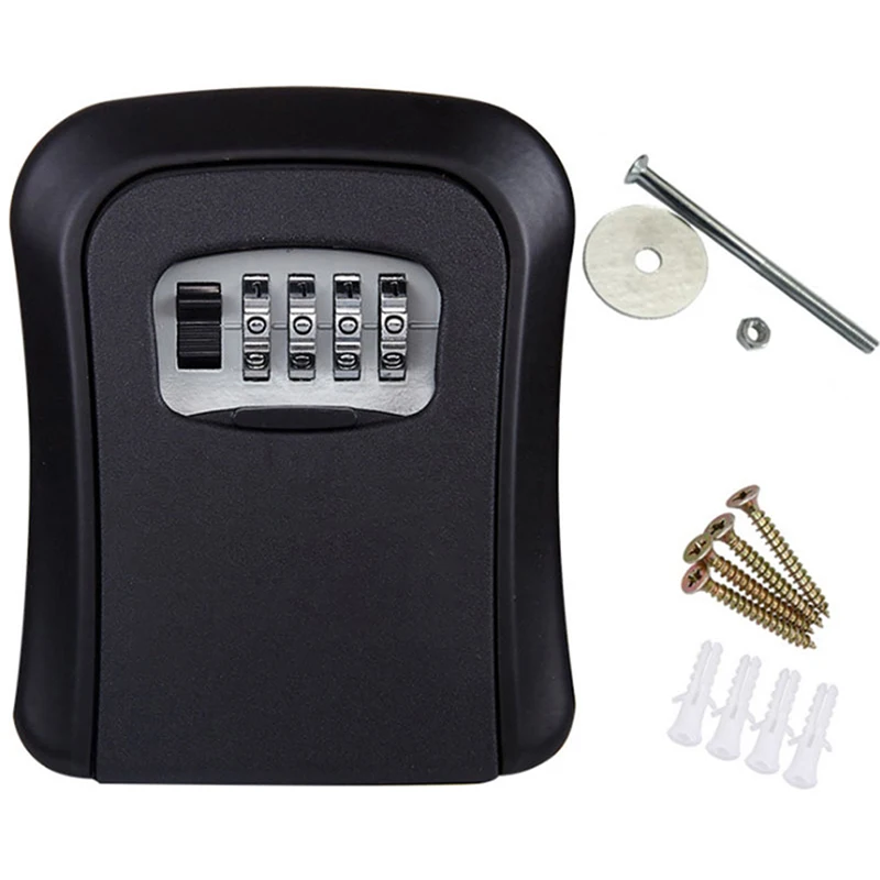 Senha Key Safe Box, Wall Mounted, Código Decoração, Storage Lock, Outdoor