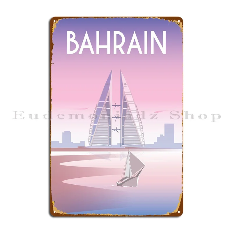 Bahrain Metal Sign Plaques Poster Funny Home Create Living Room Tin Sign Poster