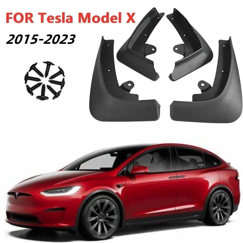 Car Mudguard Fender Mud Flap Guards Splash Mudflaps For Tesla Model X 2023 2022 2021 2020 2019 2018 201 2016 2015