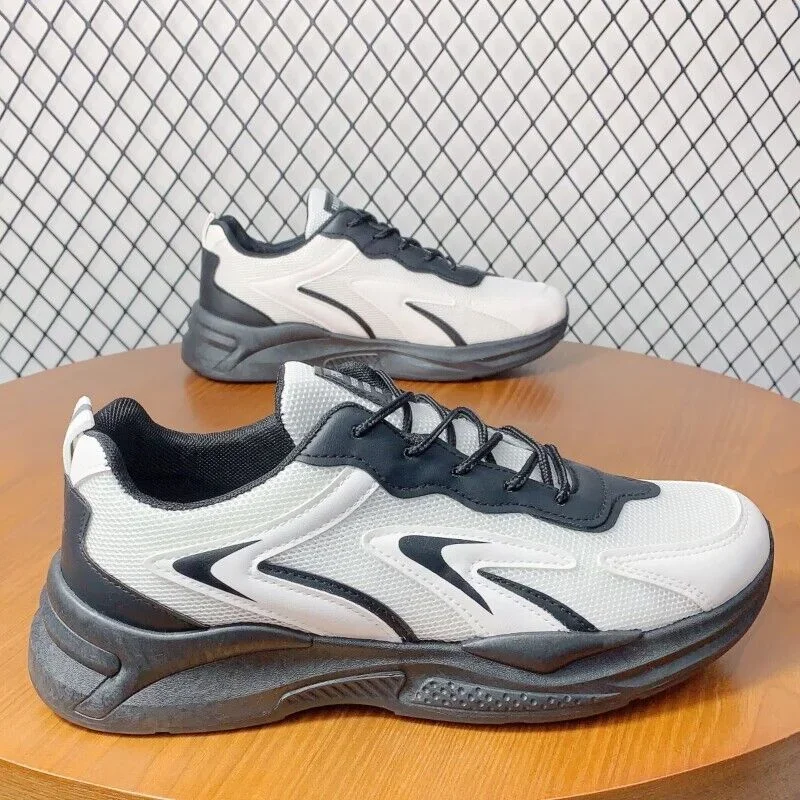 Scarpe da ginnastica estive in rete comode scarpe con plateau traspiranti da uomo 2023 scarpe da Tennis alla moda versione coreana scarpe Casual All-match