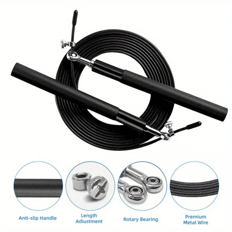 1PCS Aluminum Alloy Bearing Steel Wire Speed Skipping Rope Professional Boxing Skipping Rope Fitness Skipping Rope Training