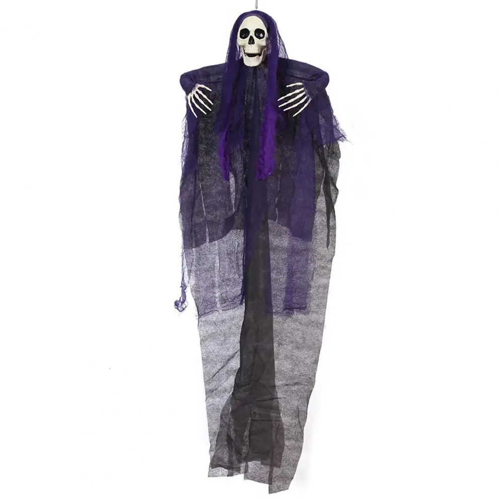 Spine-chilling Ghost Decoration Hanging Ghost Halloween Decorations for Haunted House Realistic Poseable Skeleton for Spooky