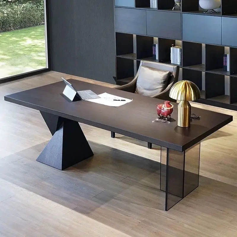 

Manager Luxury Executive Desk Wood Writing Black Work Laptop Executive Desk Computer Study Large Scrivania Office Furniture