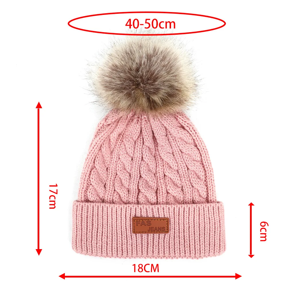 4 5 6 7 8 9 10 11 12 Years Old Kids Winter Hat Warm Pompom Hats Beanie Cap for Girls Boy Ear Protection Snow Ski Skating Outdoor