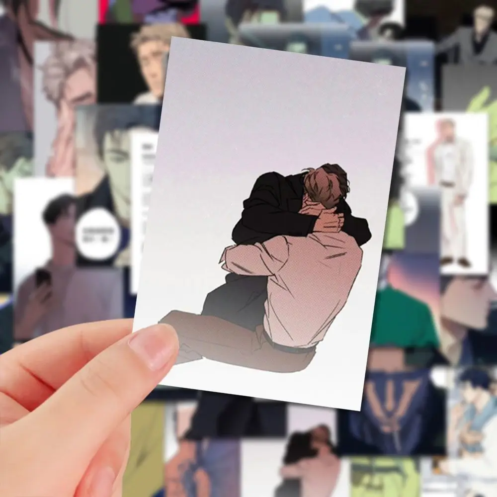 96 Blatt/Set koreanische bl Manga nassen Sand Aufkleber Computer, Telefon Fall dekorative Aufkleber wasserdicht