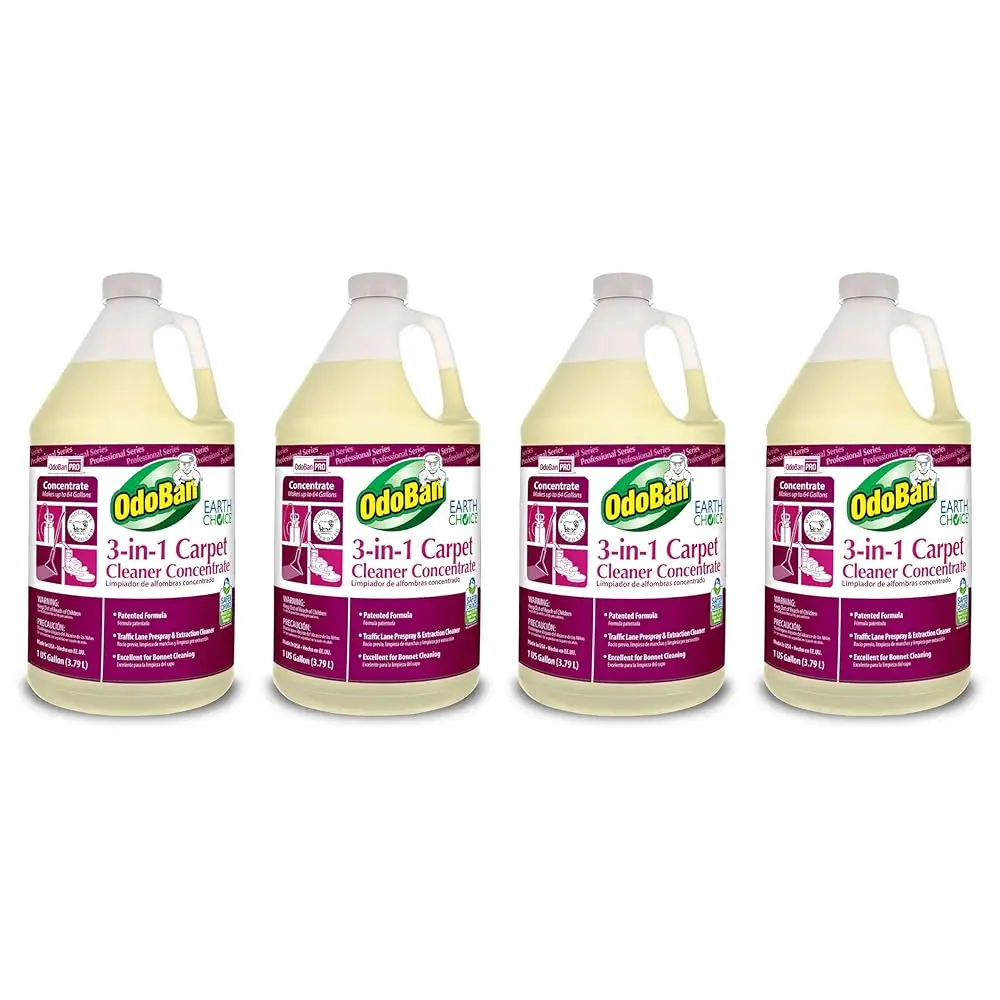 

Professional Series Cleaning 3-In-1 Carpet Cleaner Concentrate, Set Of 4, 1 Gallon Each