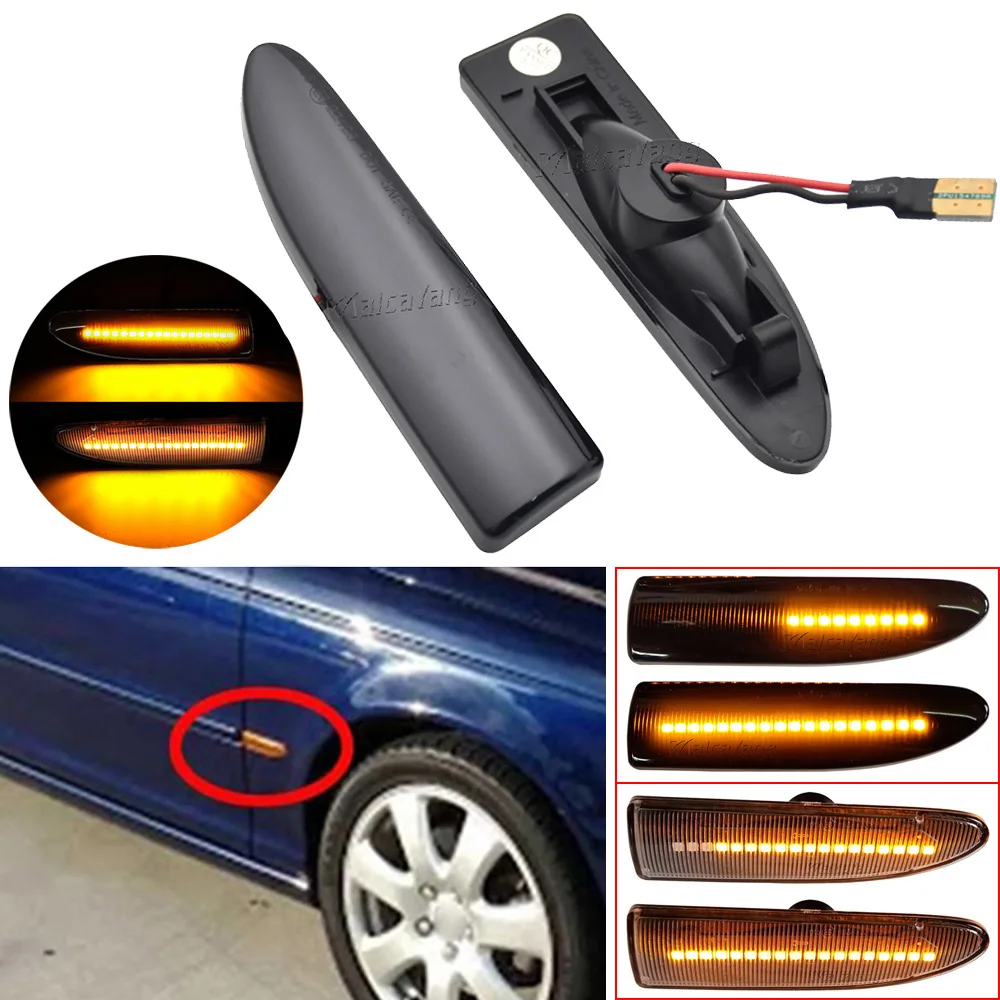

Car Styling Turn Repeater Sequential Turn Signal For Jaguar X-Type 2002 2003 2004 2005 2006 2007 2008 2009 Light Blinker Lamp