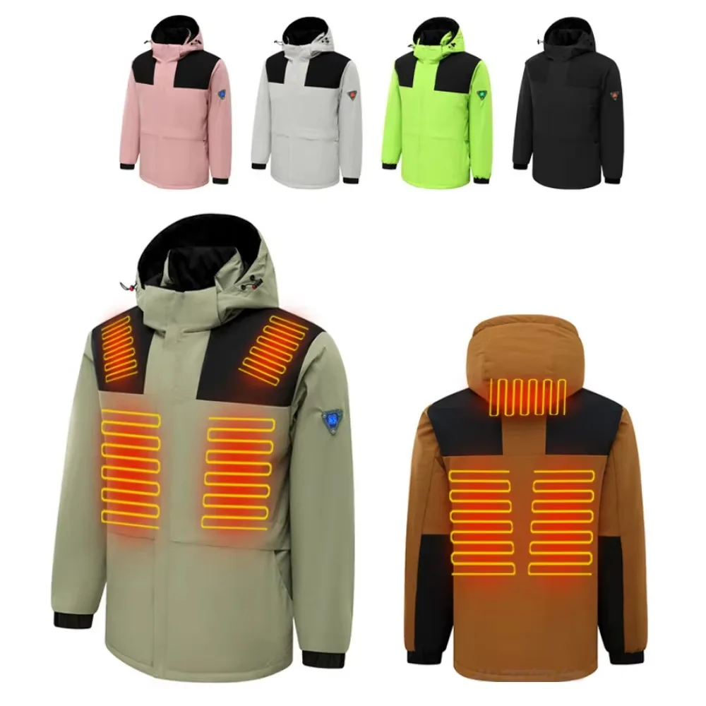 

OEM Coated Waterproof Winter Outdoor Unisex Heated Jacket with Battery Heating