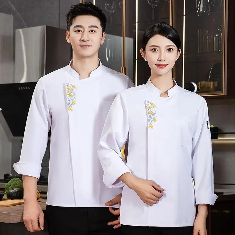 Chef Overalls Boys and Girls School Canteen Breakfast Bun Dumpling Noodle Shop Restaurant Ding Room Kitchen Work Clothes Lo