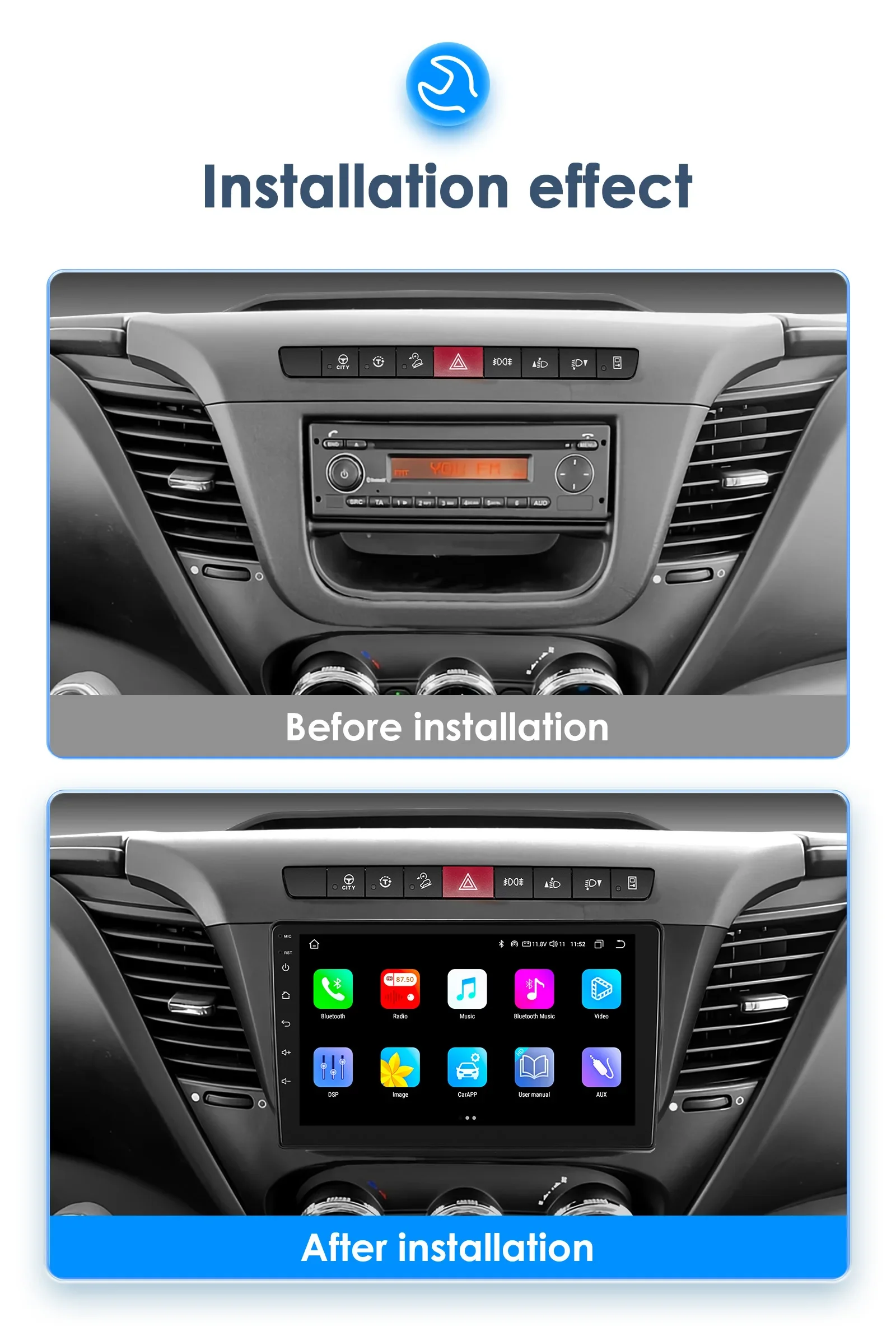 2din car radio android for Iveco Daily 2013-2021 car audio Multimedia GPS Navigation Autoradio audio Carplay Head Unit 4G 8581A