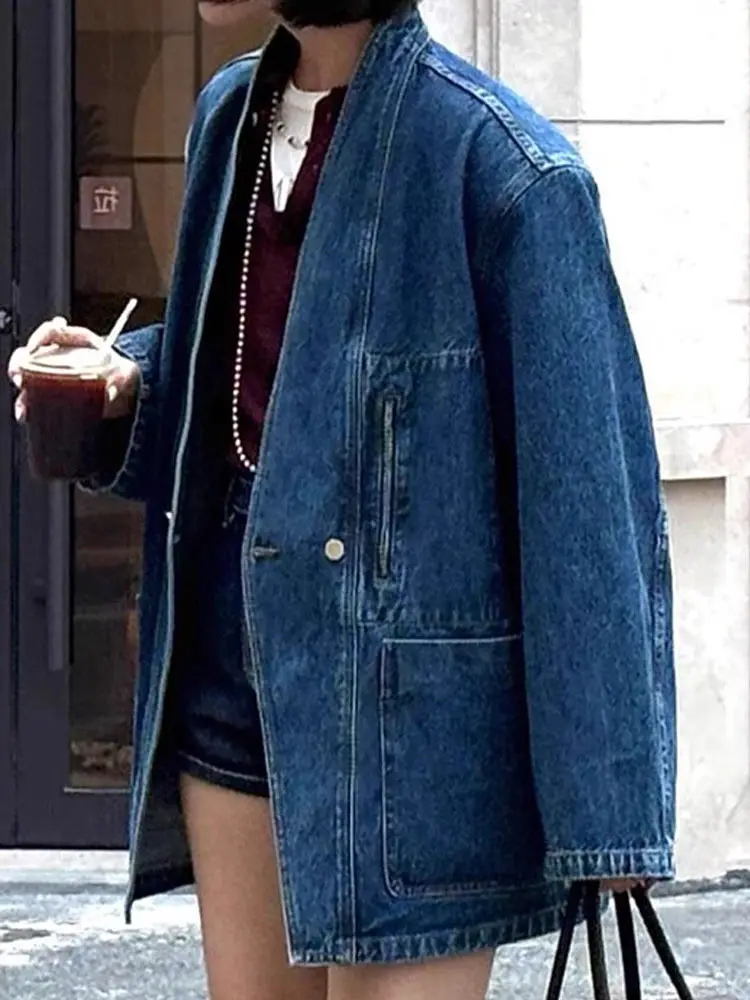 Denim Jacket For Women's Autumn New Outerwear Denim Jacket Women Jeans Jacket Women Woman Coat