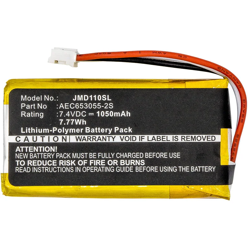 1050mAh 7.4 V JMD110SL Rechargeable Battery for JBL Flip 1st Generation Bluetooth Speaker Battery AEC653055-2S High Quality