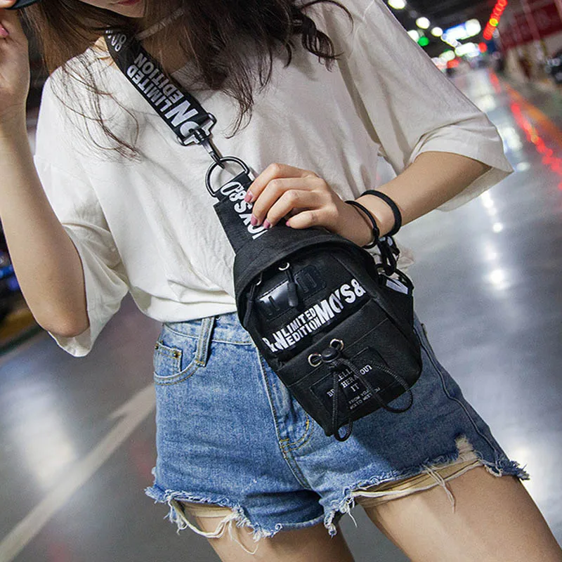 Hot sale sports summer new Harajuku shoulder messenger bag female small bag fashion Oxford mobile phone bag chest bag