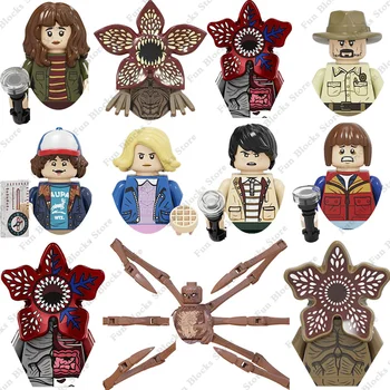 Bloques de construcción de Stranger Things, Demogorgon Vecna Eleven, Mini figuras de acción, modelos de películas, muñecas, juguetes de ensamblaje, regalo para niños