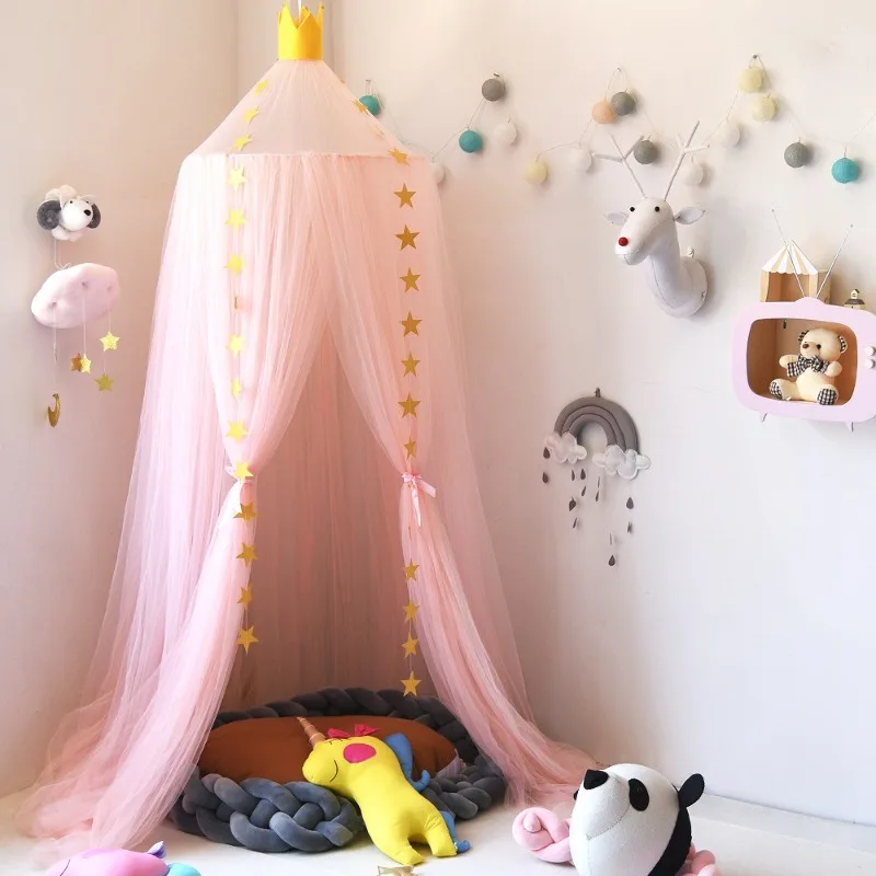 ins tide children's room dome crib mosquito net tide summer court windbed mantle free of installation baby mosquito cover