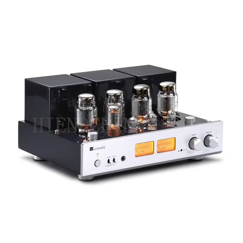 Q-019 MUZISHARE X7 Integrated Vacuum Tube Amplifier KT88x4 AB1 Push-pull Amp 25~45W TR~UL Switch 110V/220V MM Phono