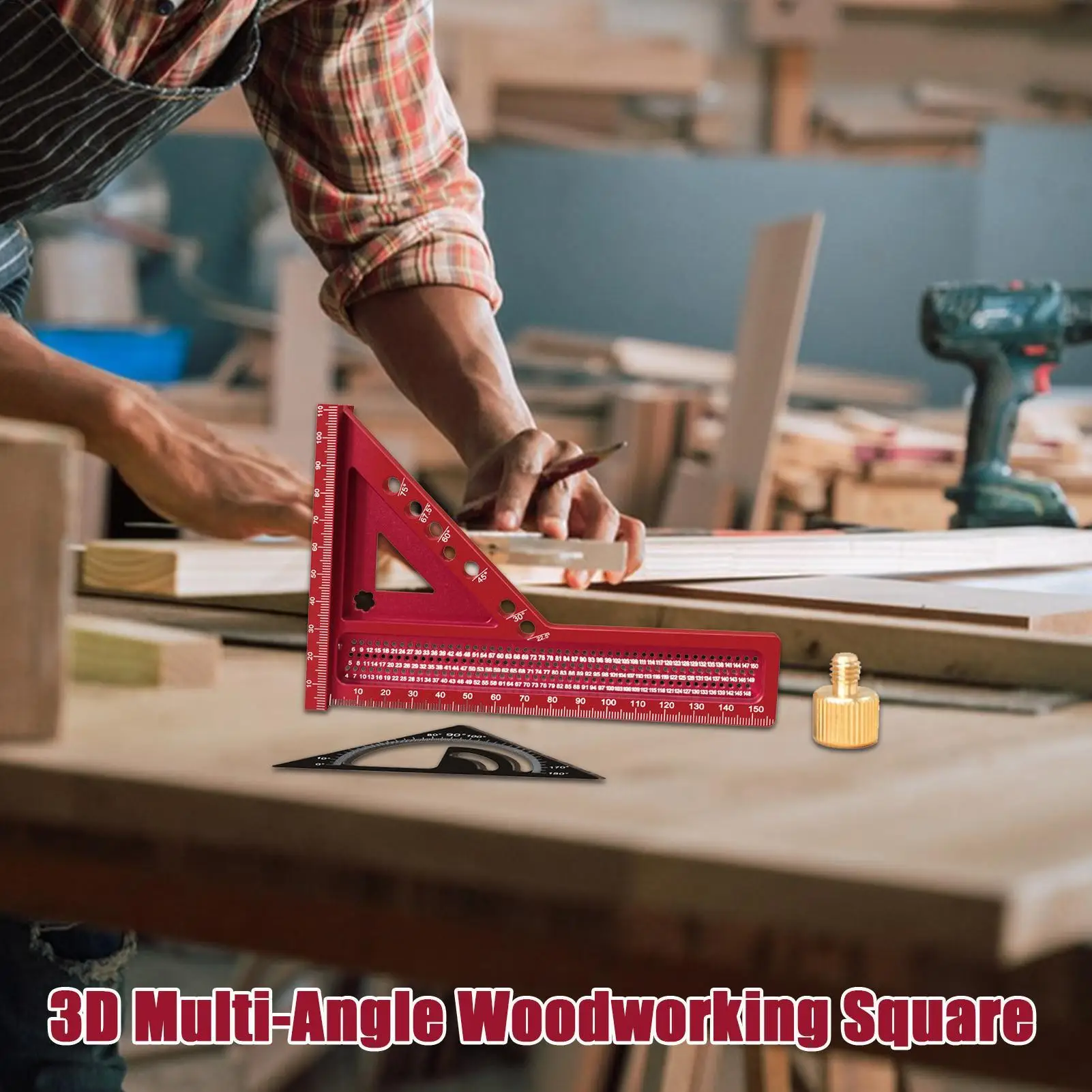 Angle Ruler High Precision Ruler Portable Multi-Angle Square Marking Tool For Carpentry Construction Engineering Drafting