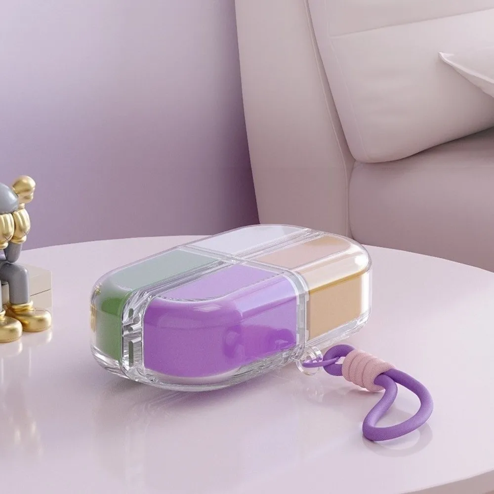 

4-Grid Magnetic Medicine Box Large Capacity Sealed Storage Weekly Pill Container Moisture-proof Dust-proof Pill Organizer