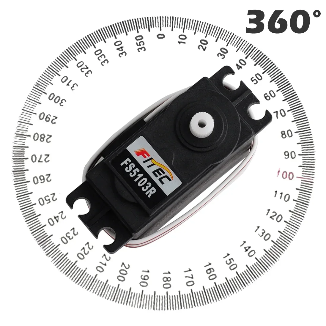 Feetech FS5103R RC Servo 3kg.cm 360 Degree Continuous Rotation Servo Motor 25T Wheel 4.8-6V for RC Car Robotic Airplane Drone