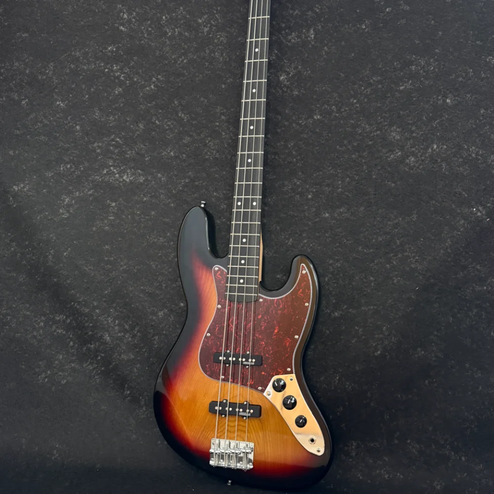 

Электрогитара Real Shot Sunset Red BASS, корпус из тополя, гриф из лаврового дерева, звукосниматели SS, фиксированный бридж, профессиональная, для рок-музыки, бесплатная доставка.