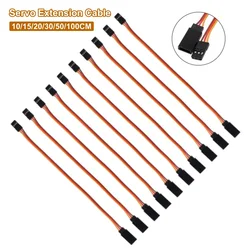 10PCS RC Servo Extension Wire Cable 100mm/150mm/200mm/300mm/500mm Male Female Lead Wire For RC Drone Helicopter Futaba JR Parts