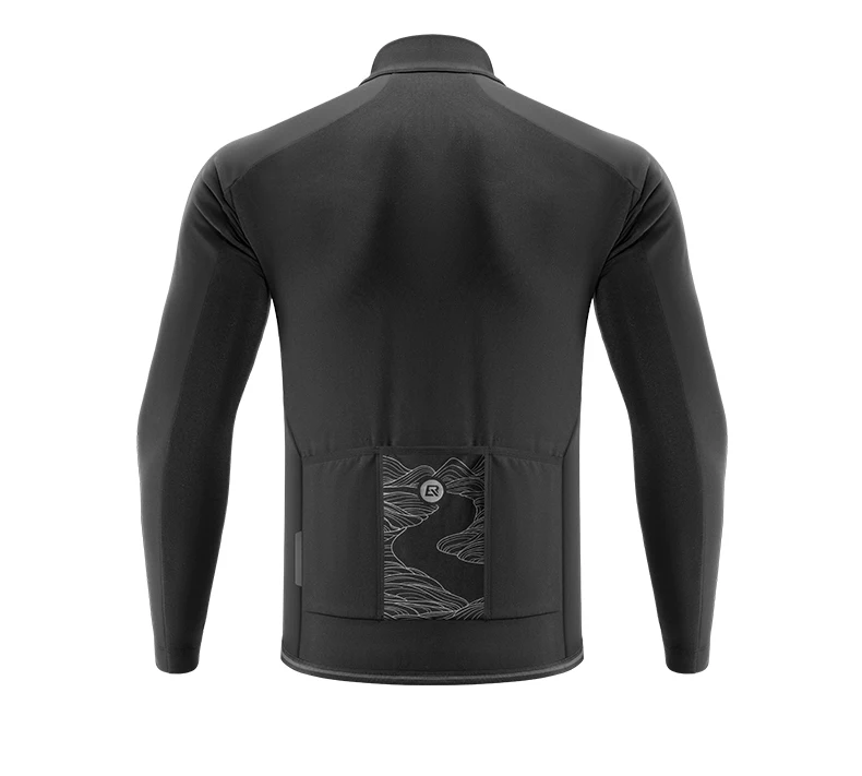 ROCKBROS Winter Warme Fahrradjacke Herren Mantel Thermofleece Fahrrad Windbreaker 3-Jahreszeiten Winddichte Outdoor-Sport Fahrradjacke – Detail 4