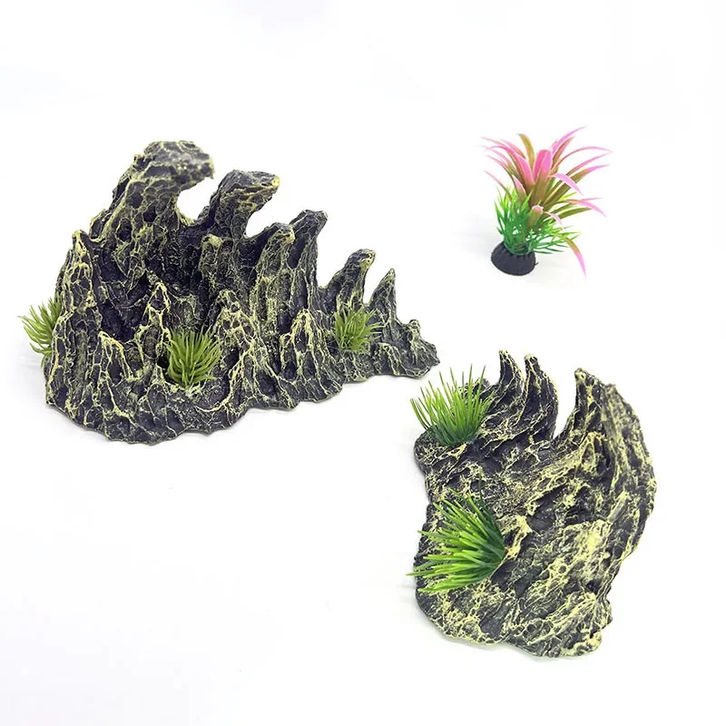 Resin Aquarium Decoration Fish Tank Simulated Canyon Ornament Acuario Rocks for Aquarium Fish Decor