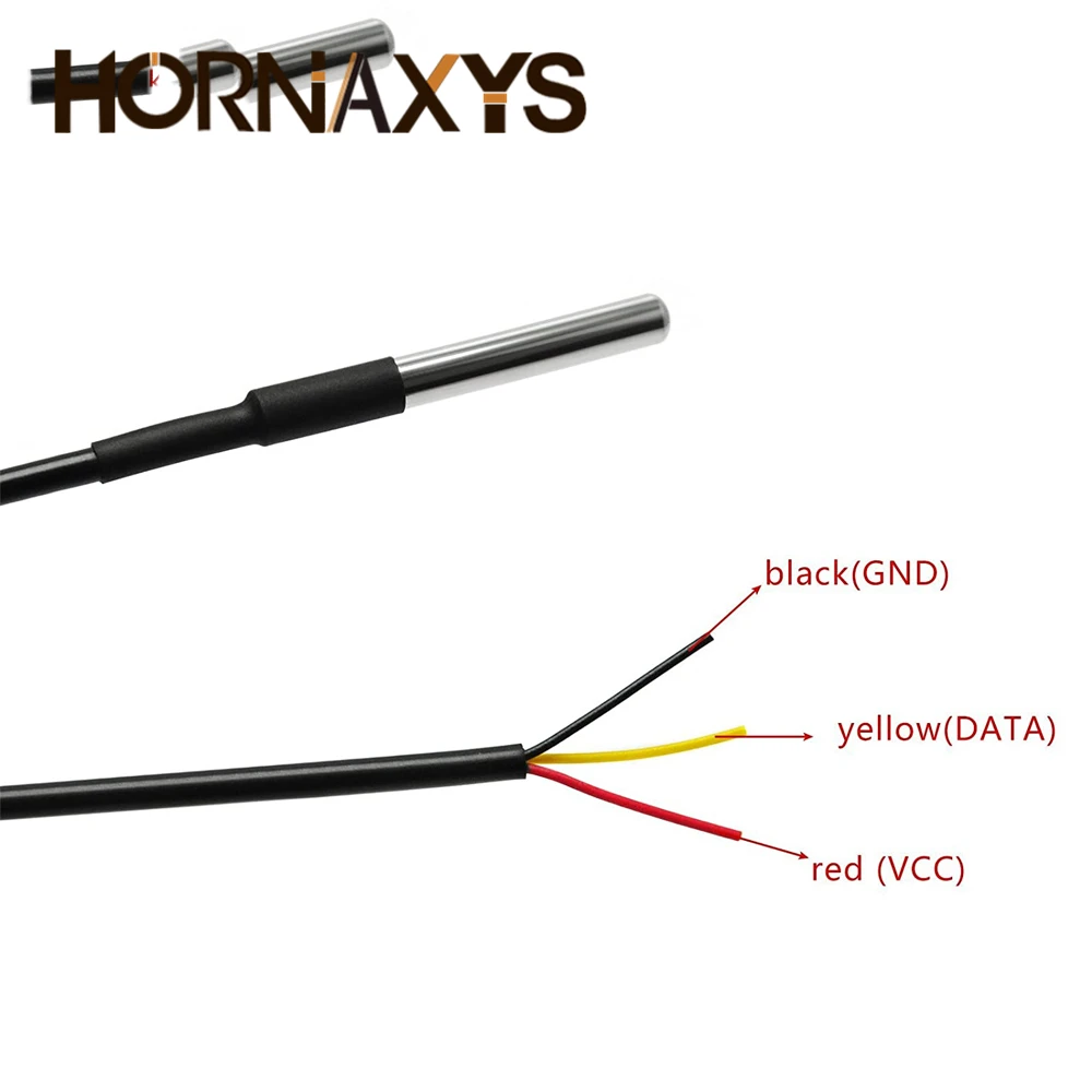 Imagem -04 - Kit de Cabo Sensor de Temperatura Digital Sonda de Impermeável Ds18b20 100cm 200cm 300cm 1m 2m 3m Pcs Aço Inoxidável