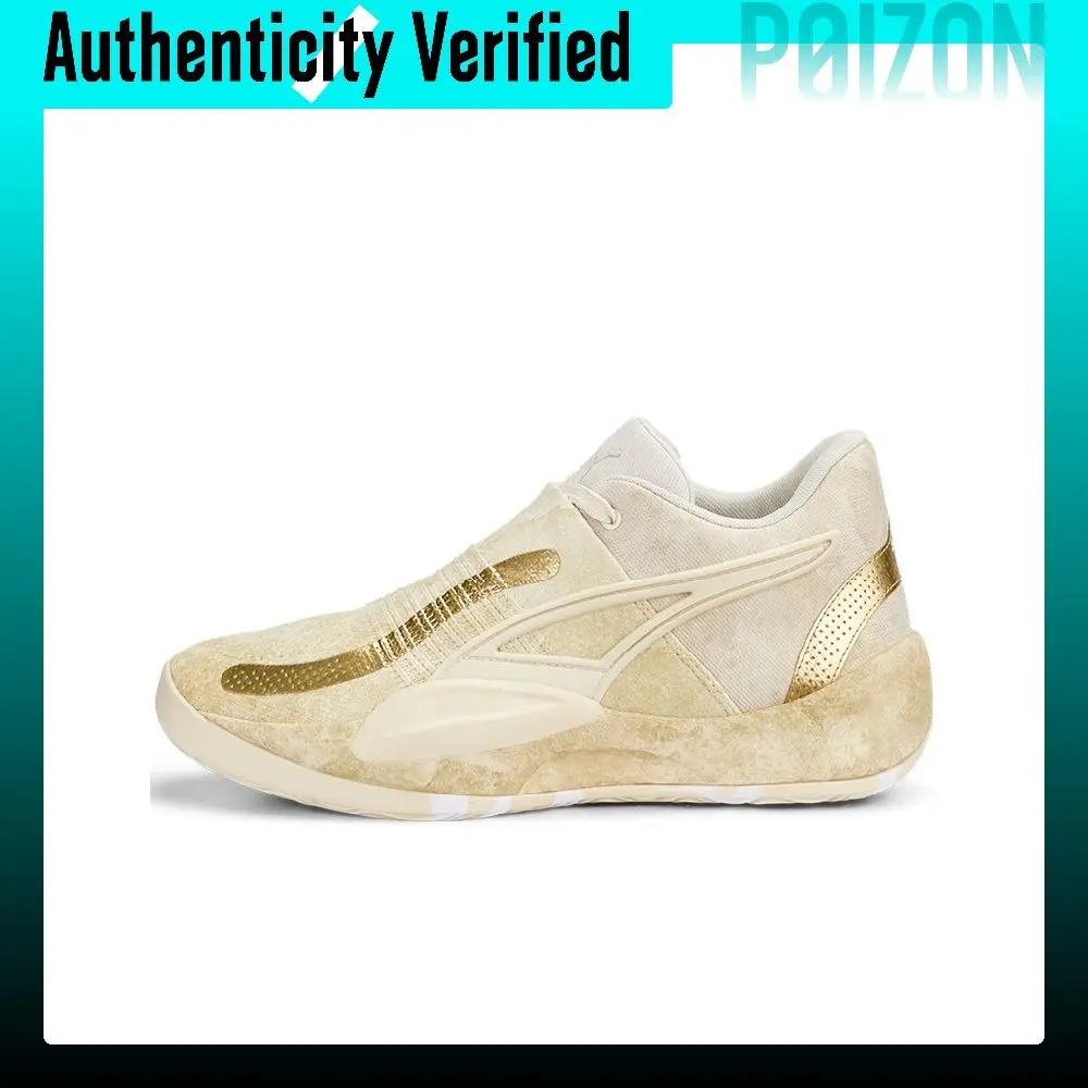 puma-rise-nitro-nephrite-slip-resistant-abrasion-resistant-mid-top-basketball-shoes-unisex-iron-gold-378279-01
