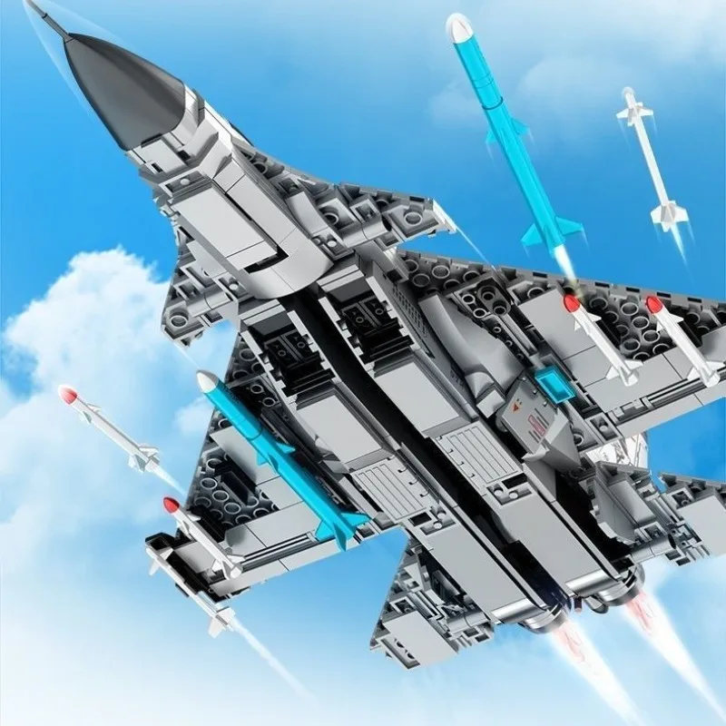 

SEMBO BLOCK Aviation Series J-15 Carrier-Based Fighter Aircraft Model Building Toy Exquisite Birthday Gift for Boys