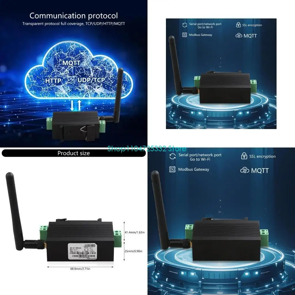 

P5EA Эффективный беспроводной последовательный сервер TXI311 Сетевое соединение RS485 с WiFi/RJ45