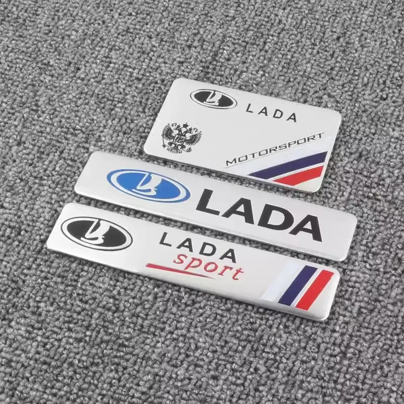 Car Styling Metal Aluminum Logo Car Body Fender Stickers Interior Decoration For Lada Priora Sedan Sport Largus Vaz Samara 2110