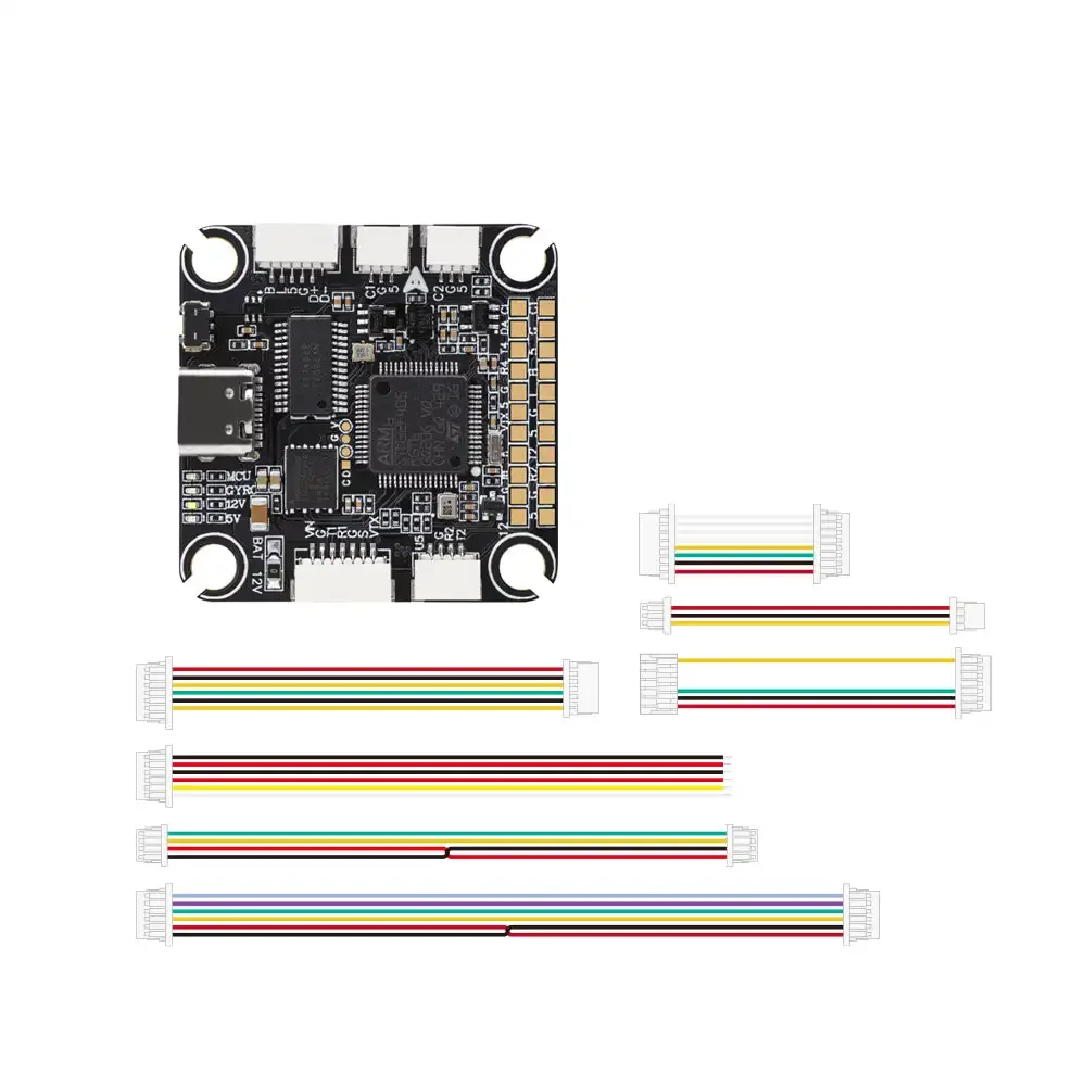 SkyDElF405 8S V2 Flight Controller HGLRC Direct Plug Design FPV Flight Control Board AT7456E OSD 6 UART Ports 30.5×30.5 Mount