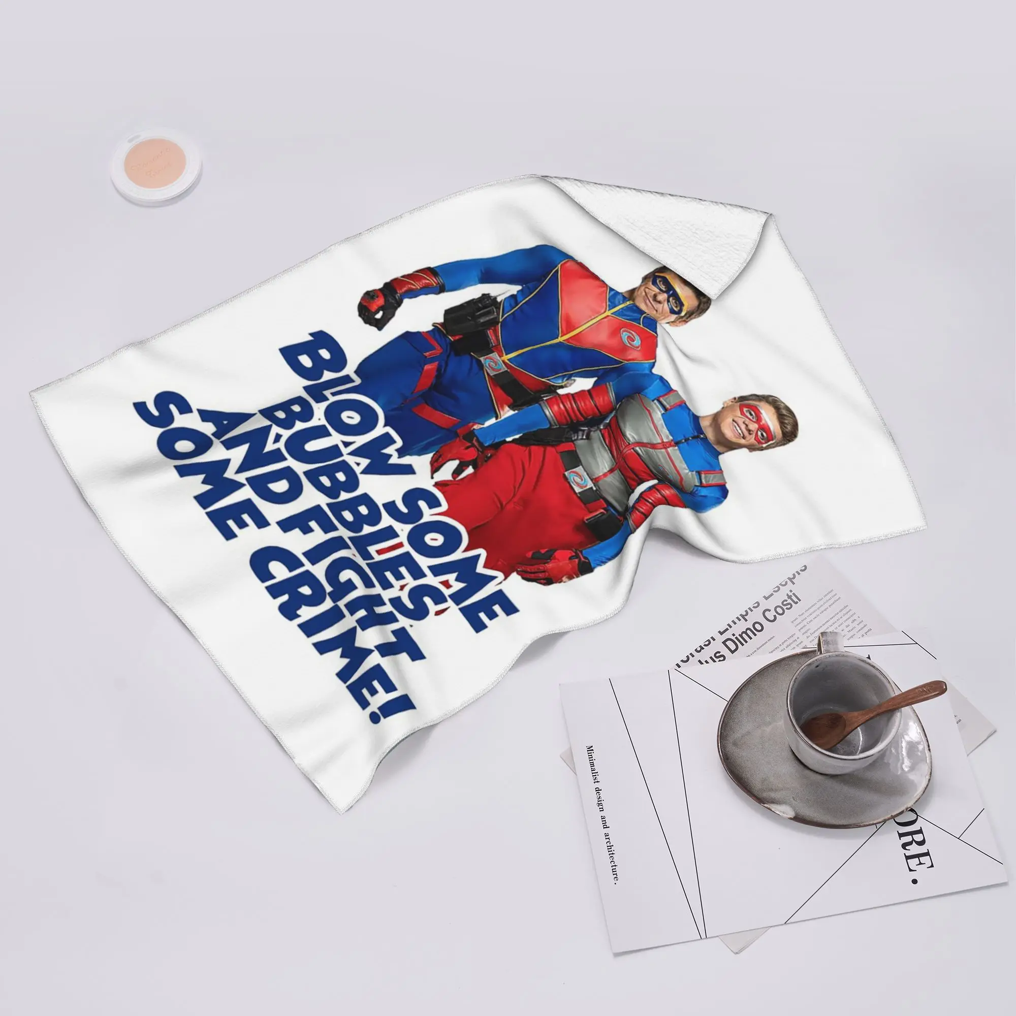 Custom Blow some Bubbles and Fight some Crime Henry Danger Soft Face Towel Quick Dry Pool Bath Cotton Towels Absorbent Quick