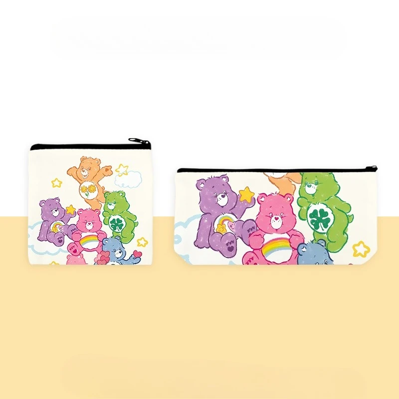 

Hot New Cute Cartoon Care Bears Zipper Pen Case Women's Student Wallet 2-piece Set Fashionable Birthday Gifts