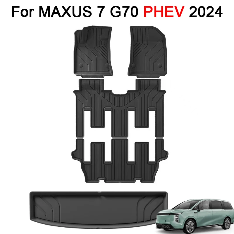 

Car Floor Mats for MAXUS 7 G70 PHEV 2024 Cargo Liner Trunk Pad Waterproof All Weather Black LHD RHD Foot Pads