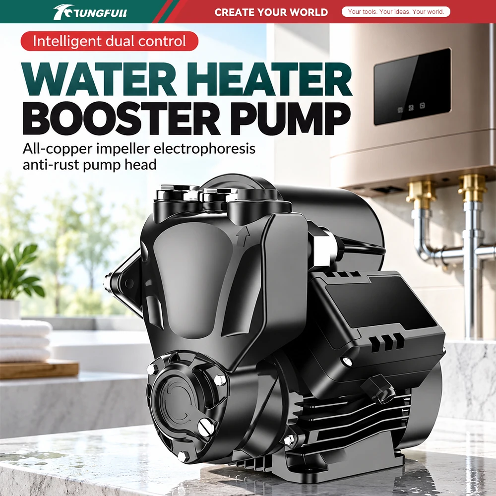Intelligent Water Booster Pump Self Priming Household Water Pressure Boosting Pump Strong Pressure Low Noise Water Supply Pump