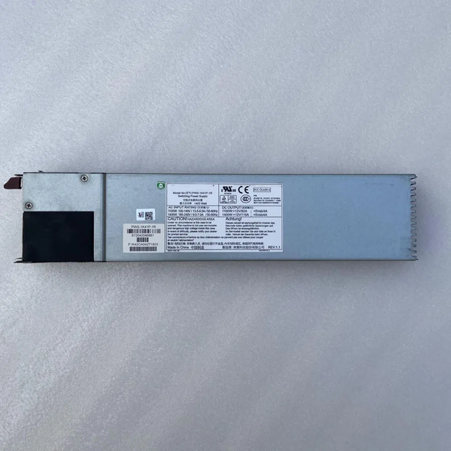 

Original For Supermicro PWS-1K41P-1R 1400W 1U Redundant 80 Plus Gold Power Supply Unit PSU